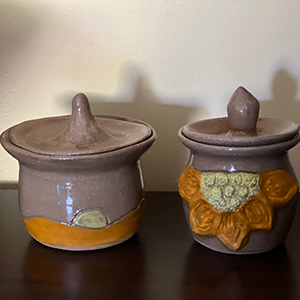 Dragonfly Clay Creations, Cornwall, Handmade Pottery, Small Pots