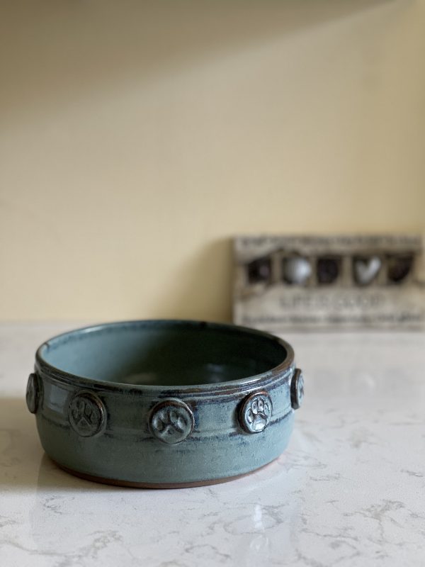 Dragonfly Clay Creations, Pottery Studio, Cornwall, Ontario, Pottery Stoneware, Pet Bowl, Dog Dish