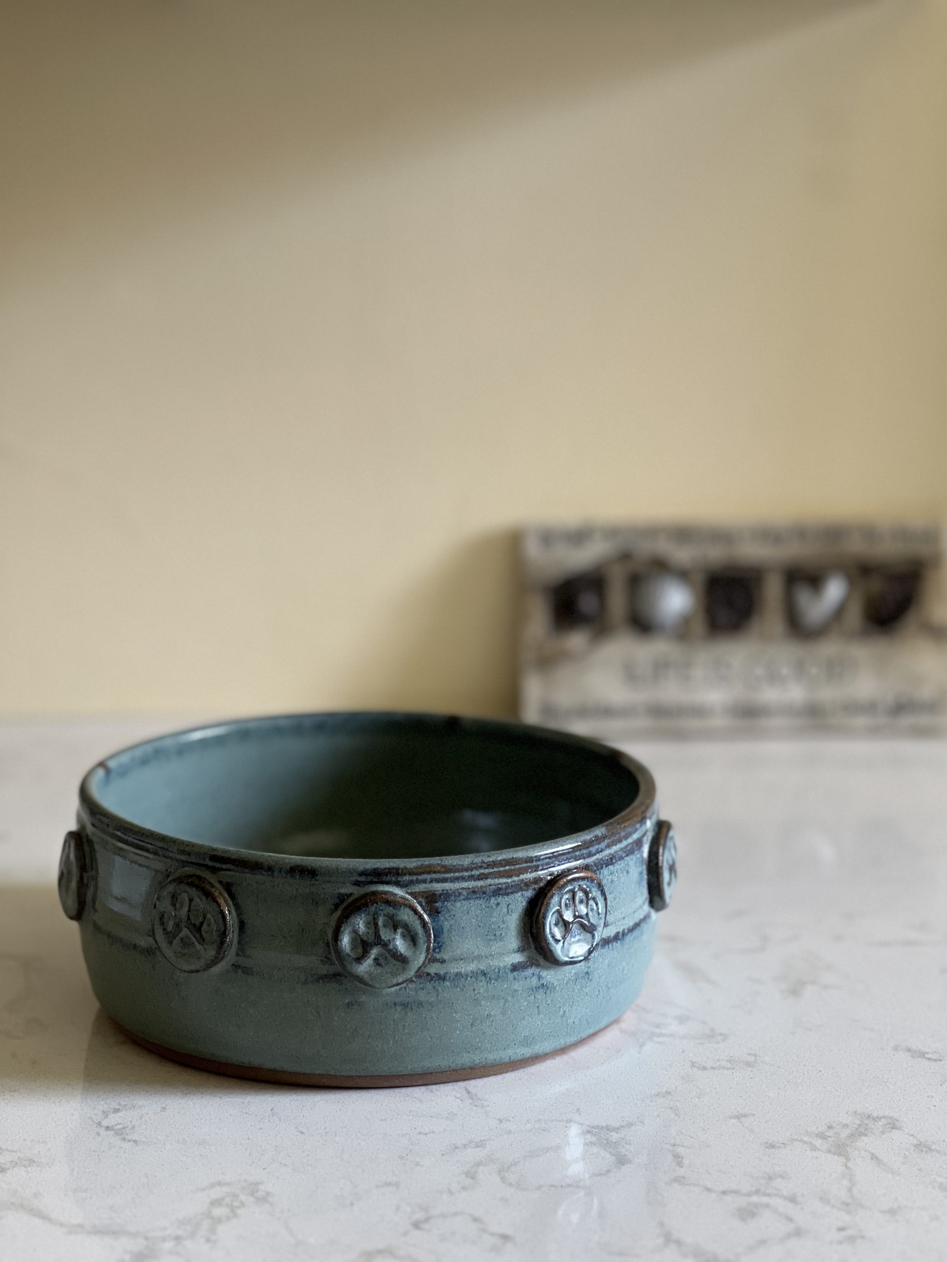 Dragonfly Clay Creations, Pottery Studio, Cornwall, Ontario, Pottery Stoneware, Pet Bowl, Dog Dish