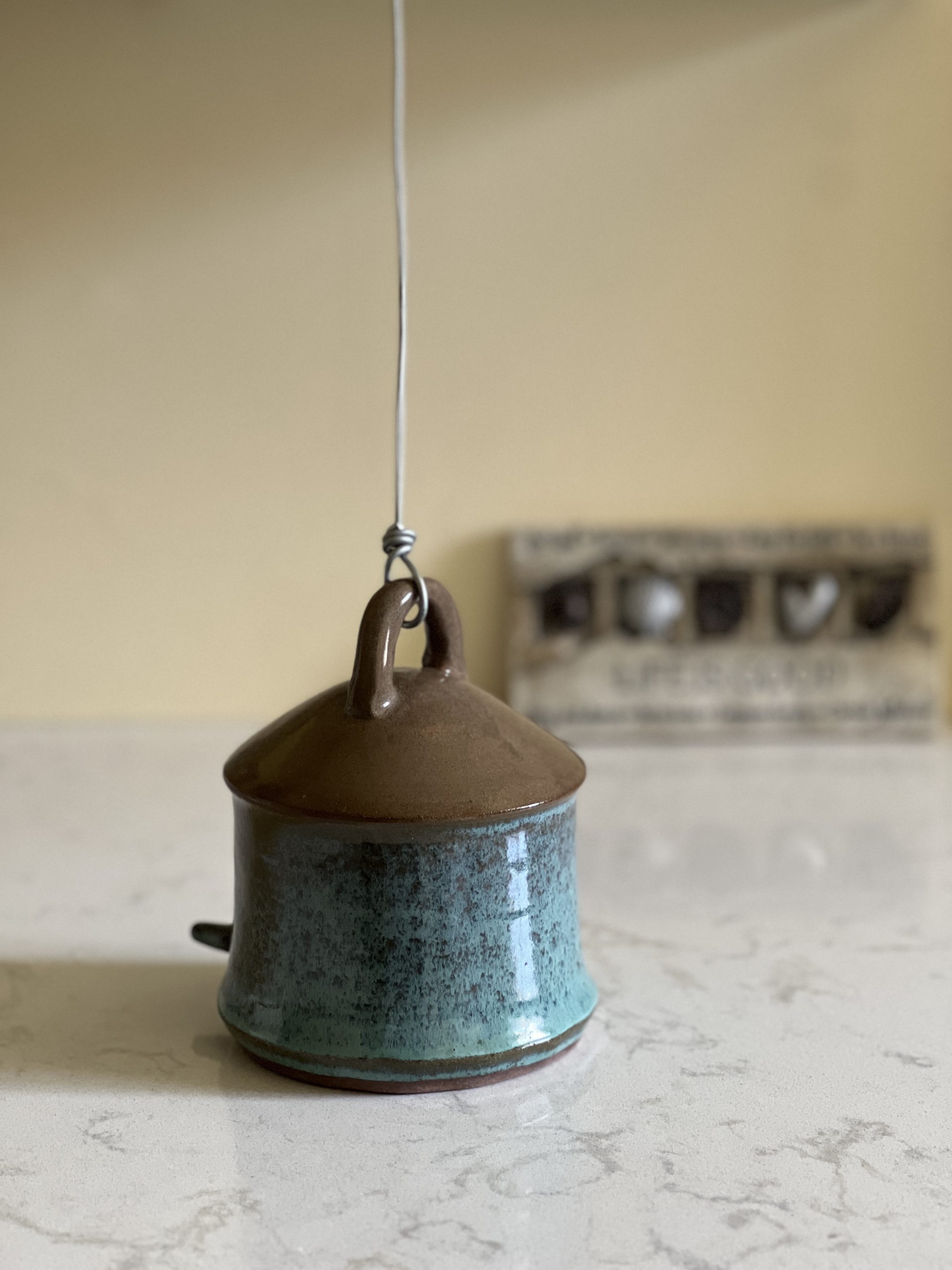 Dragonfly Clay Creations, Pottery Studio, Cornwall, Ontario, Pottery Stoneware, Bird House, Chickadee