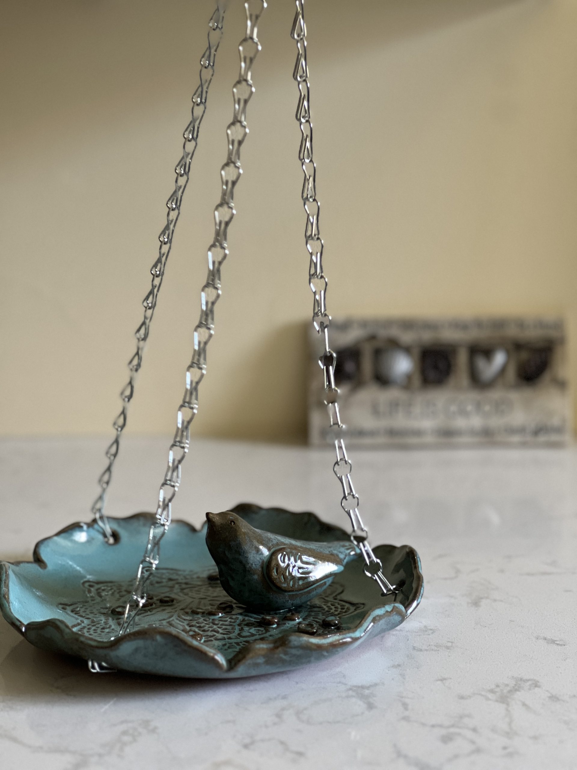 Dragonfly Clay Creations, Pottery Studio, Cornwall, Ontario, Pottery Stoneware, Bird Bath, Bird Feeder