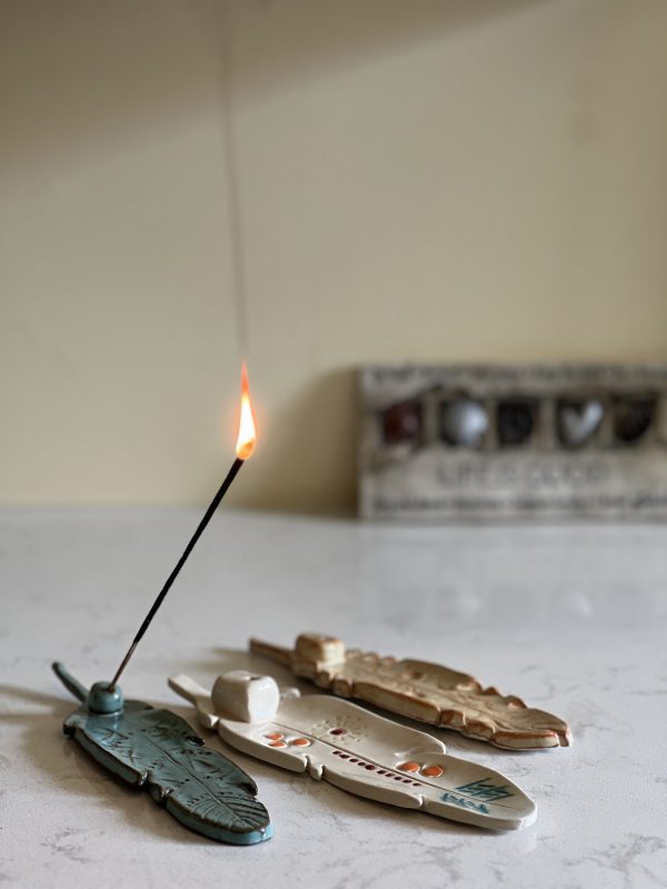 Dragonfly Clay Creations, Pottery Studio, Cornwall, Ontario, Pottery Stoneware, Incense Feather
