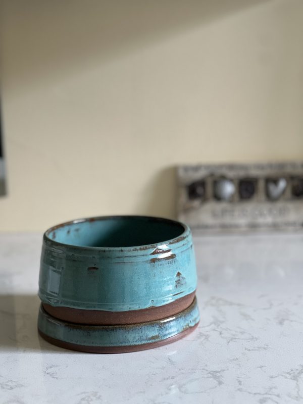 Dragonfly Clay Creations, Pottery Studio, Cornwall, Ontario, Pottery Stoneware, Planter with Drainage Tray, Handmade