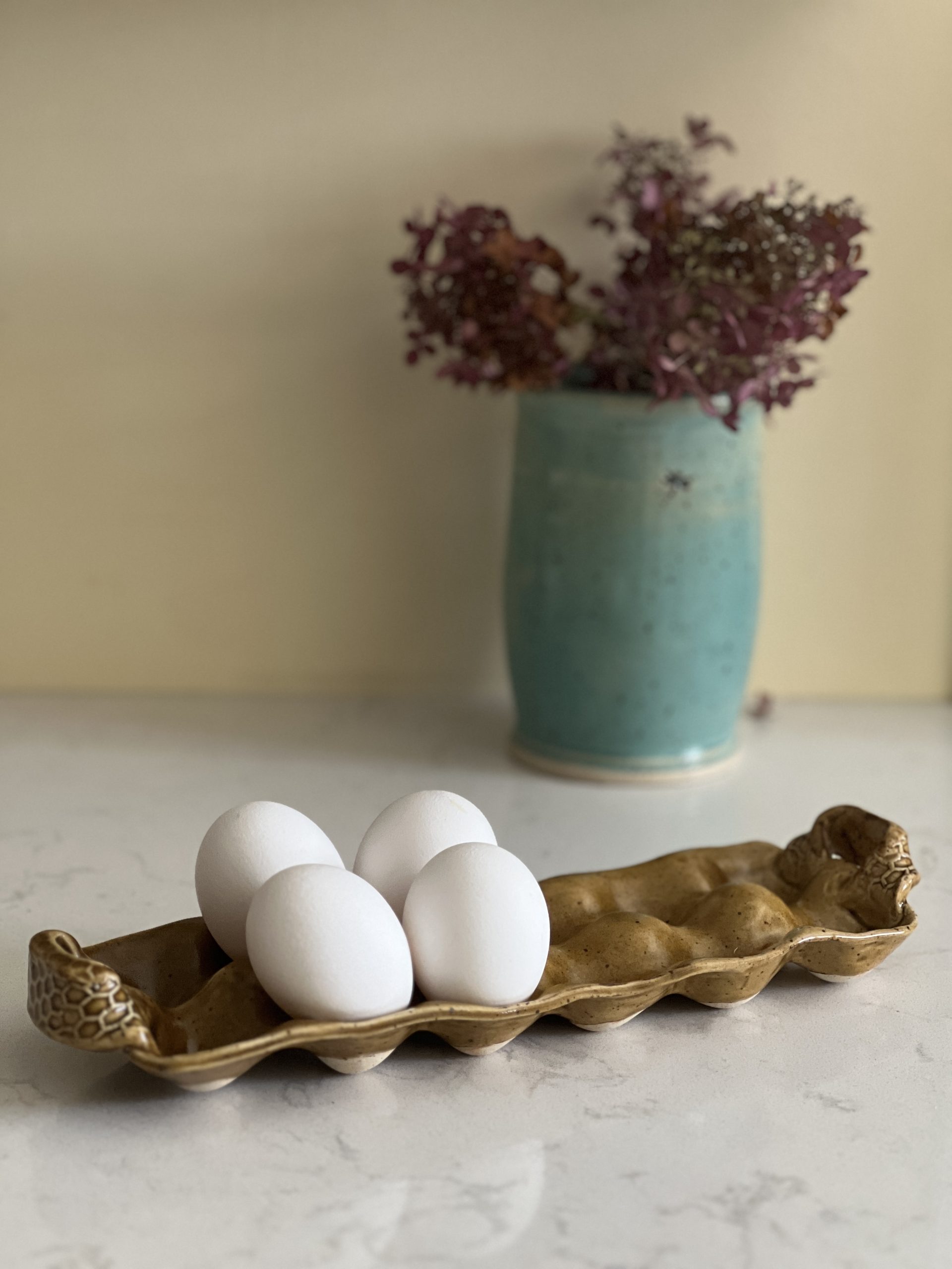 Dragonfly Clay Creations, Pottery Studio, Cornwall, Ontario, Pottery Stoneware, Egg Tray, Deviled Eggs