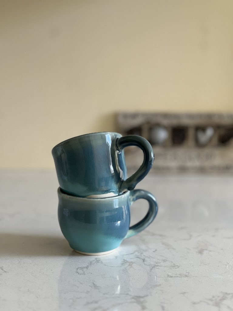 Dragonfly Clay Creations, Pottery Studio, Cornwall, Ontario, Pottery Stoneware, Espresso Cups