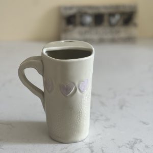 Pottery Workshop, Cornwall Ontario, Dragonfly Clay Creations, Bernadette Lapierre, Cline House Gallery, Travel Mug