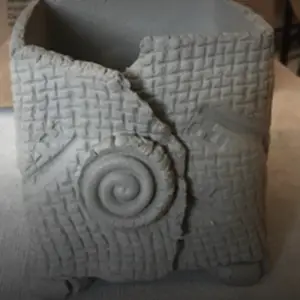 Pottery Workshop, Cornwall Ontario, Dragonfly Clay Creations, Bernadette Lapierre, Cline House Gallery, Succulent Square Pot